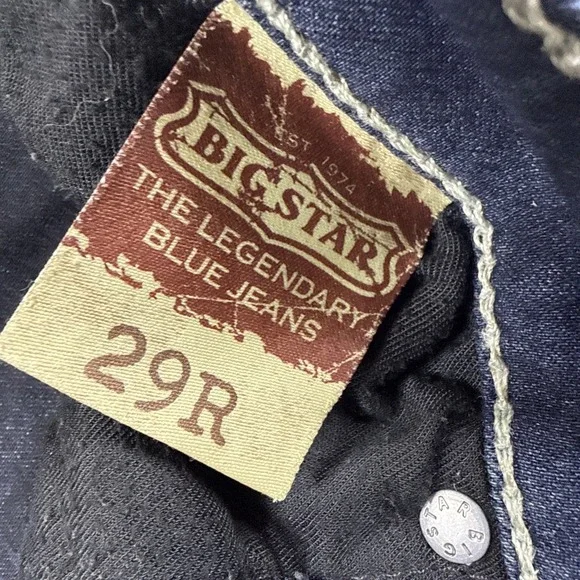 BIG STAR Western Jeans JENAE Skinny Dark Blue Stretch Denim Womens 29R - Picture 6 of 9